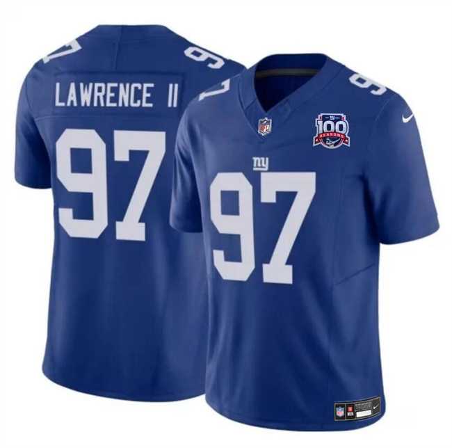 Men & Women & Youth New York Giants #97 Dexter Lawrence II Blue 2024 F.U.S.E. 100TH Season Patch Vapor Untouchable Limited Stitched Jersey,We sell and wholesale Men & Women & Youth New York Giants #97 Dexter Lawrence II Blue 2024 F.U.S.E. 100TH Season Patch Vapor Untouchable Limited Stitched Jersey on line form chian!